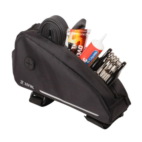 SACOCHE DE CADRE VELO ZEFAL Z ADVENTURE T1 NOIR FIXATION VELCRO 1L