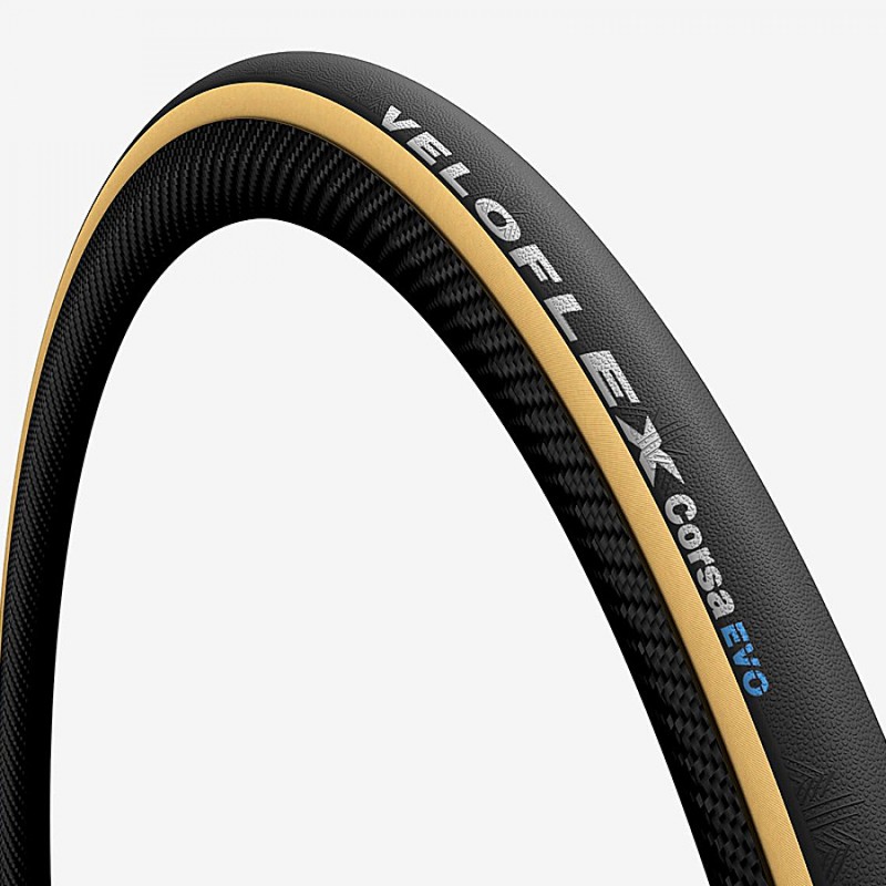 PNEU VELOFLEX CORSA EVO 700x23 SOUPLE NEGRO/BEIGE 23-622 - CE23G - 8033959674239