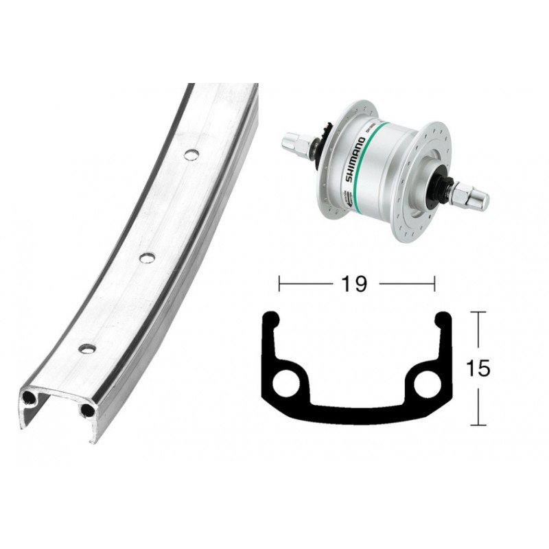 ROUEAV 28X1 3/8 M-DYNAMO DH3N31 RIGID36T JANTES EN - 2142081700 - 4032191723631