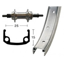 ROUE ARR.24x1.90 WINORA 36 TR.AXE A/VIS 135mm 6/7V ARG.MATE - 2142049200 - 4032191047201