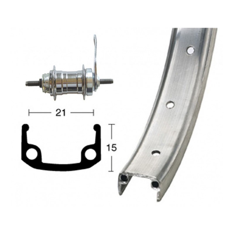 ROUE ARRIÈRE 26x1.90 WINORA RÉTROPEDALAGE 36 AGUJER.107 1V.A - 2142061200 - 4032191047225