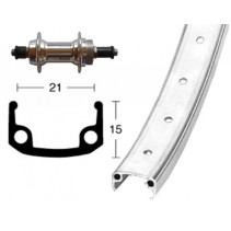 ROUE ARR.26x1.90 WINORA 36 TR.BLO.RAPIDE 135mm 6/7V.ARG.MATE - 2142069500 - 4032191564821