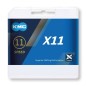 CHAÎNE KMC X11 1/2x11/128 118 MAILLON 5.65mm ARGENT/NOIR - BX11NB118 - 4715575890302