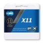 CHAÎNE KMC X11 EPT 1/2x11/128 118 MAILLON 5.65mm 11V.ARGENT - BX11EP118 - 4715575890319