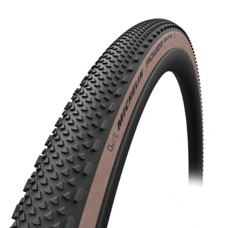PNEU GRAVEL 700X47C TS MICHELIN POWER GRAVEL CLASSIC TLR NOIR/BEIGE (47-622) - 3528704689293