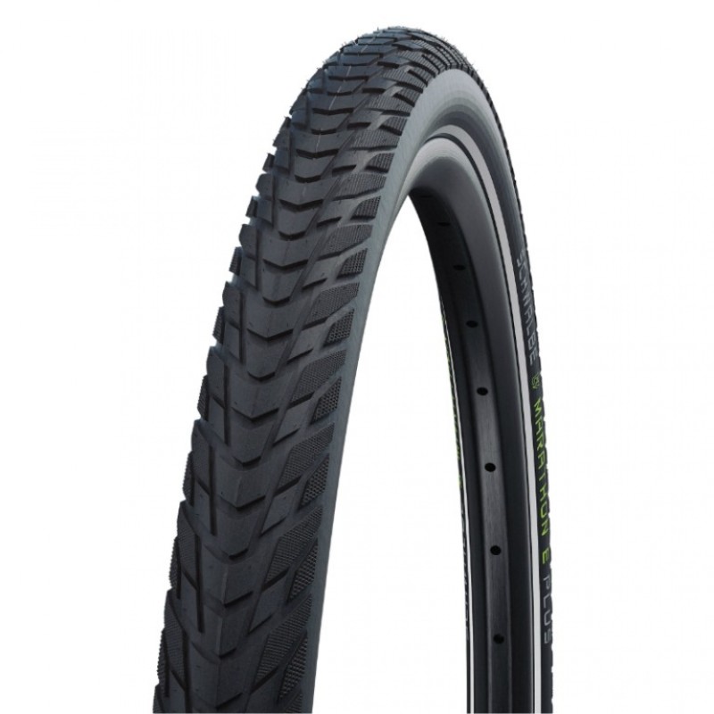 Pneu vtc - vae urbain 700 x 47 (29 x 1,75) Schwalbe marathon e-plus noir tr (47-622) renfort 5mm flanc reflex homologue vae e50