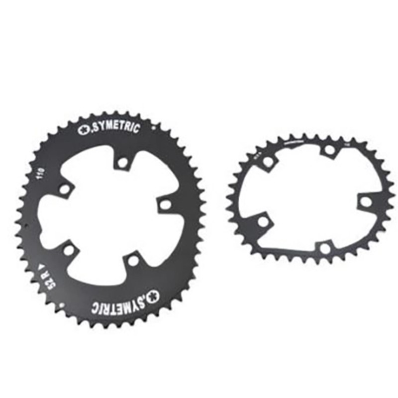 PLATEAU ROUTE DIAM 110 52-38 NOIR OSYMETRIC 11/10V. (KIT PLATEAUX) 5 BRANCHES)