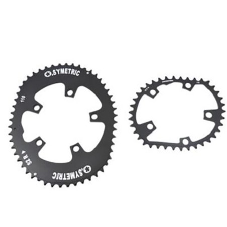 PLATEAU ROUTE DIAM 110 52-38 NOIR OSYMETRIC 11/10V. (KIT PLATEAUX) 5 BRANCHES)