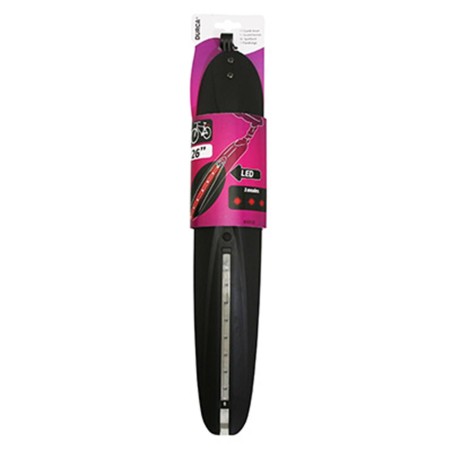 GARDE BOUE VTT ARRIERE 26" COMPATIBLE 27.5" RESINE NOIR AVEC ECLAIRAGE FIXATION TIGE DE SELLE DOUBLE ARTICULATION (FONCTIONNE
