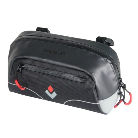 SACOCHE DE CINTRE HAPO-G CYCLINDRE NOIR FIXATION VELCROS 2L (L25 x l13.5 x h10)