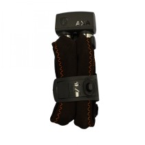 ANTIVOL VELO PLIABLE A CLE L 100CM AXA FOLDABLE 800 DIAM 8 NOIR NEOPRENE AVEC SUPPORT