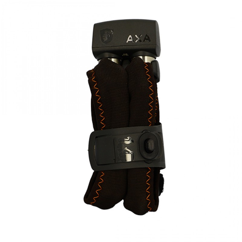 ANTIVOL VELO PLIABLE A CLE L 100CM AXA FOLDABLE 800 DIAM 8 NOIR NEOPRENE AVEC SUPPORT