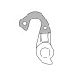 Patte de derailleur alu Marwi cube gh - 264  (vendu a l'unite)