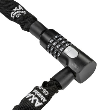 ANTIVOL VELO CHAINE A COMBINAISON AXA ABSOLUTE CODE DIAM 5mm L1.10M NOIR - SECURITE NIVEAU 9-15