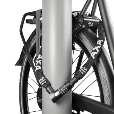 ANTIVOL VELO CHAINE A COMBINAISON AXA ABSOLUTE CODE DIAM 5mm L1.10M NOIR - SECURITE NIVEAU 9-15