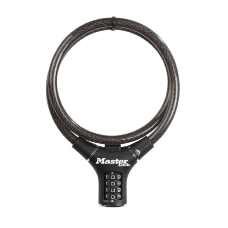 ANTIVOL VELO - TROTTINETTE CABLE A COMBINAISON MASTERLOCK DIAM 12mm L 90cm NOIR - NIVEAU SECURITE 7