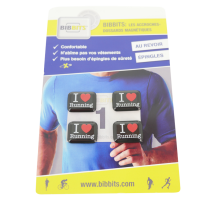 Accroches dossards magnétiques BIBBITS I love Running - BIB.304BLPETROL - 8718734870531