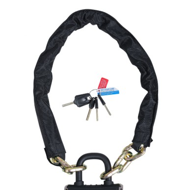 ANTIVOL VELO CHAINE A CLE ZEFAL K-TRAZ M18 DIAM 10mm NOIR 1.10m AVEC 3 CLES - SECURITE MAXIMALE -