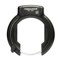 ANTIVOL VELO FER A CHEVAL TRELOCK RS481 NOIR AVEC FIXATION (FIXATION SUR CADRE LARGEUR DE 106mm à 112mm) ECART PNEU 92mm