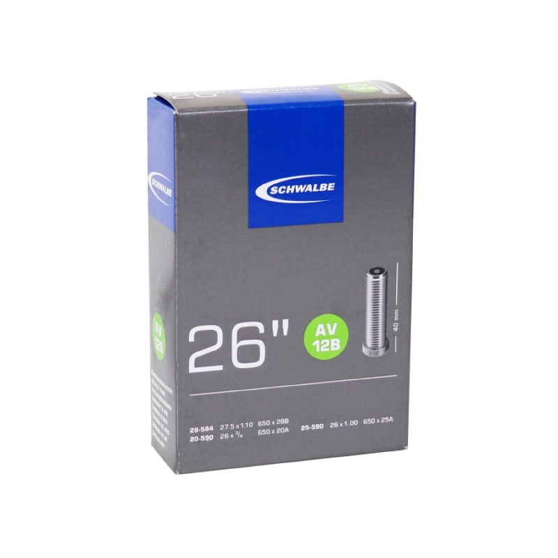 CHAMBRE A AIR INVALIDE 26 SCHWALBE VALVE STANDARD (20 à 25-590) (AV12B)
