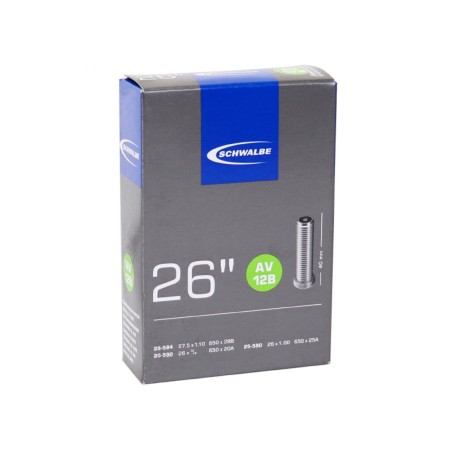 CHAMBRE A AIR INVALIDE 26 SCHWALBE VALVE STANDARD (20 à 25-590) (AV12B)