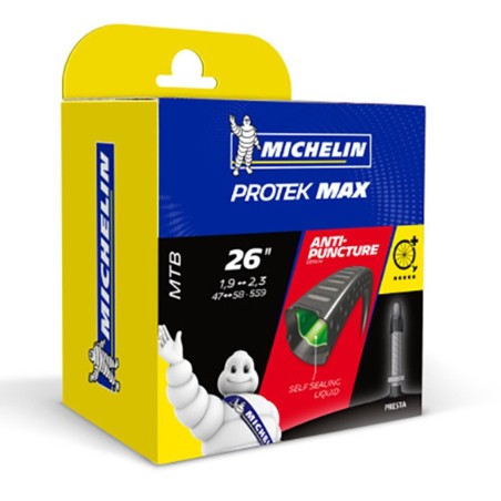 CHAMBRE A AIR VELO 26 x 1.85-2.30 MICHELIN PROTEK MAX C4 VALVE PRESTA 40mm