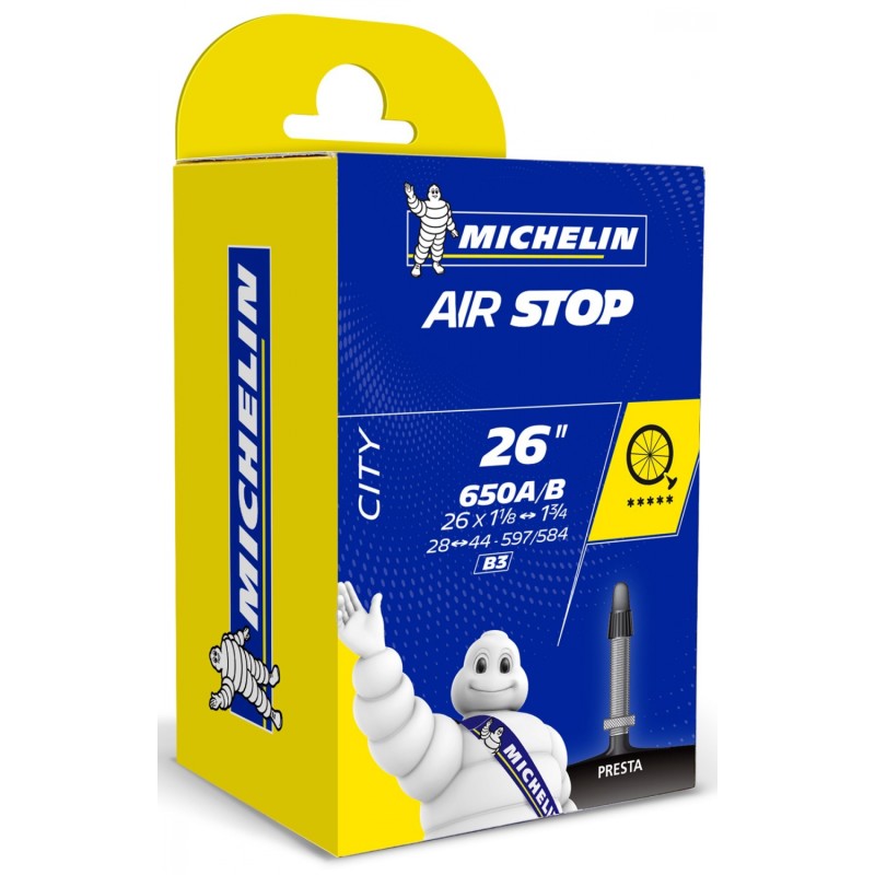 MICHELIN CHAMBRE A AIR B3 650B / 27,5 VALVE PRESTA MICHELIN CHAMBRE A AIR B3 650B / 27,5 VALVE PRESTA