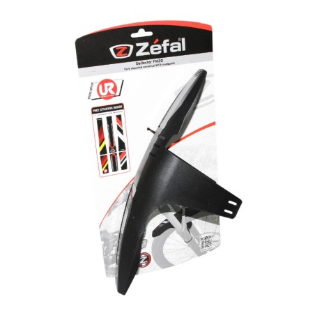 GARDE BOUE VTT AV 26/27.5/29" ZEFAL DEFLECTOR FM20 NOIR FIXATION FOURCHE