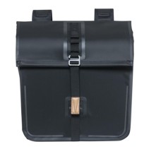 SACOCHE ARRIERE VELO DOUBLE BASIL URBAN DRY 50L NOIR 100% WATERPROOF (36x17x42cm) - FIXATION SUR PORTE BAGAGE