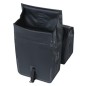 SACOCHE ARRIERE VELO DOUBLE BASIL URBAN DRY 50L NOIR 100% WATERPROOF (36x17x42cm) - FIXATION SUR PORTE BAGAGE