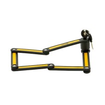 ANTIVOL VELO PLIABLE A CLE L 85CM AUVRAY CITY LOCK NOIR/JAUNE AVEC SUPPORT