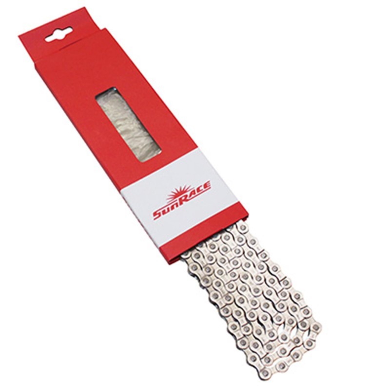 CHAINE VELO  8V. SUNRACE CNM84 ARGENT 116M
