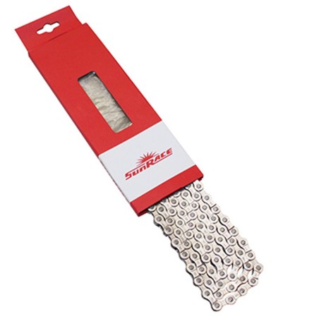 CHAINE VELO  8V. SUNRACE CNM84 ARGENT 116M