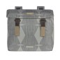 SACOCHE ARRIERE VELO DOUBLE BASIL ELEGANCE 40L TAUPE FIXATION VELCROS SUR PORTE BAGAGE (49x36x8 cm)