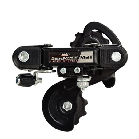 DERAILLEUR ROUTE ARRIERE SUNRACE  6-7V. PETITE CHAPE A VIS (COMPATIBLE SHIMANO)