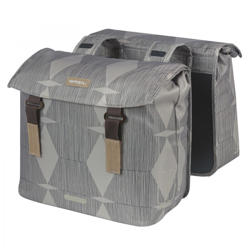 SACOCHES BASIL ELEGANCE 40-49L POLYESTER GRISES (39x39x17cm) - 18394 - 8715019183942