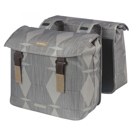 SACOCHES BASIL ELEGANCE 40-49L POLYESTER GRISES (39x39x17cm) - 18394 - 8715019183942