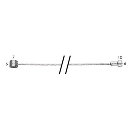 CABLE DE FREIN ROUTE-VTT NEWTON POUR SHIMANO ET ADAPTABLE 1,6mm 1.80 7x6 tête vtt et 10x6 tête route