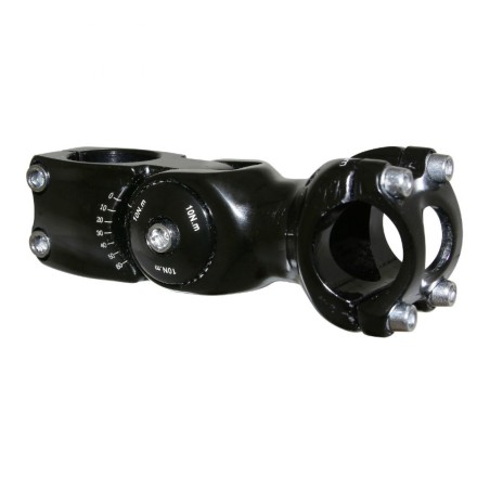 POTENCE VTT-VTC  REGLABLE NOIR 25,4  L 110mm POUR PIVOT FOURCHE 1"'1-8