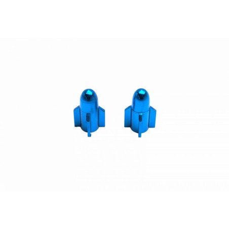 BOUCHON DE VALVE SCOOT-CYCLO REPLAY VS ROCKET ALU BLEU  (PAIRE)