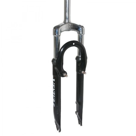 FOURCHE VTT 26 " M-W A SUSPENSION ACIER RESSORT-ELASTOMERE NOIR DEB. 50mm PIVOT (240-85mm) FILETE 1"-22.2 INTERIEUR POUR