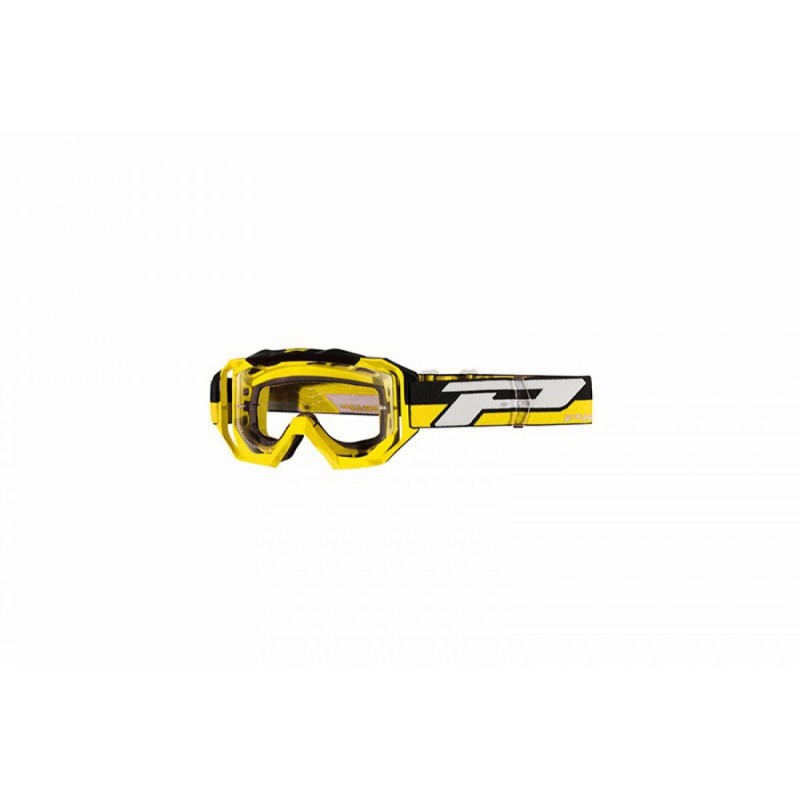 MASQUE-LUNETTES CROSS PROGRIP 3200 LS VENOM JAUNE ECRAN TRANSPARENT LIGHT SENSITIVE ANTI-RAYURES-ANTI U.V.-ANTI-BUEE