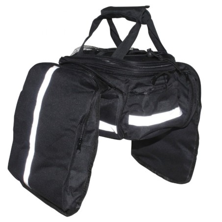 SACOCHE ARRIERE VELO A PONT NEWTON N1 FIXATION PORTE BAGAGE AVEC SACOCHES DE CHAQUE COTE WATERPROOF PAR VELCROS (L 30cm x l