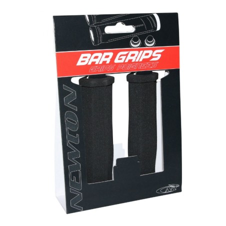 POIGNEE CITY-VTT NEWTON MOUSSE HAUTE DENSITE NOIR 125mm (PAIRE)
