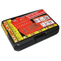 EMBOUTS DE SERRAGE ET VISSAGE 1-4 UNIVERSEL ADAPTABLE TOURNEVIS - PERCEUSE - CLIQUET A DOUILLE (COFFRET 100 PIECES)