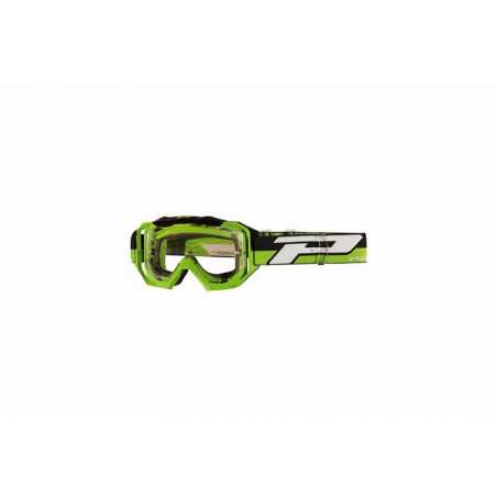 MASQUE-LUNETTES CROSS PROGRIP 3200 LS VENOM VERT ECRAN TRANSPARENT LIGHT SENSITIVE ANTI-RAYURES-ANTI U.V.-ANTI-BUEE (HOMOLOGUE