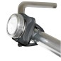 ECLAIRAGE VELO USB ARRIERE SUR TIGE DE SELLE NEWTON LIGHT22AT COB LEDS 30 LUMENS ARGENT-NOIR (ECLAIRAGE ROUGE ET BLEU,