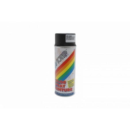 BOMBE DE PEINTURE MOTIP DECO GLYCERO MAT NOIR PROFOND AEROSOL 400ml (01601)