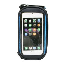 SACOCHE DE CADRE-POTENCE VELO SMARTPHONE POUR TELEPHONE PORTABLE - I-PHONE FIXATION A VELCRO (19.5x10x9cm)