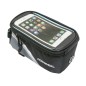 SACOCHE DE CADRE-POTENCE VELO SMARTPHONE POUR TELEPHONE PORTABLE - I-PHONE FIXATION A VELCRO (19.5x10x9cm)